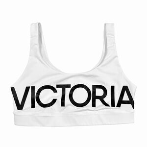 New Victoria's Secret women's sports bra size S/M white and black gym workout